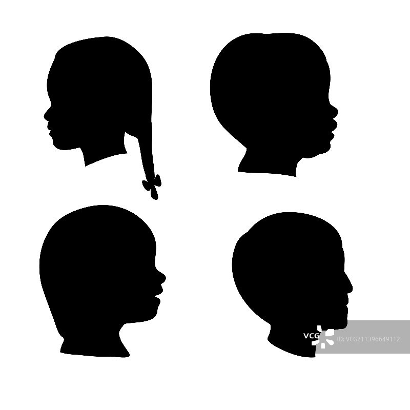 儿童头部侧面轮廓图片素材