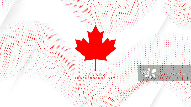 波浪点白色背景枫叶图片素材