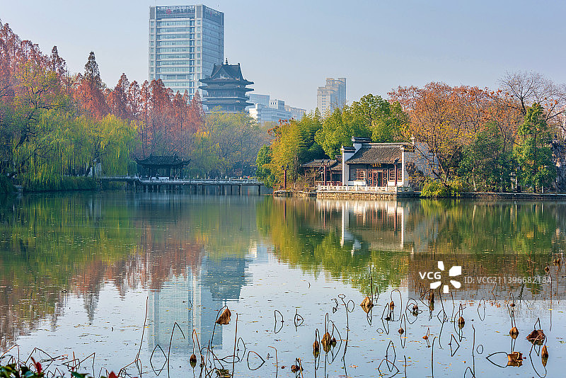 中国安徽合肥包公园清风阁图片素材