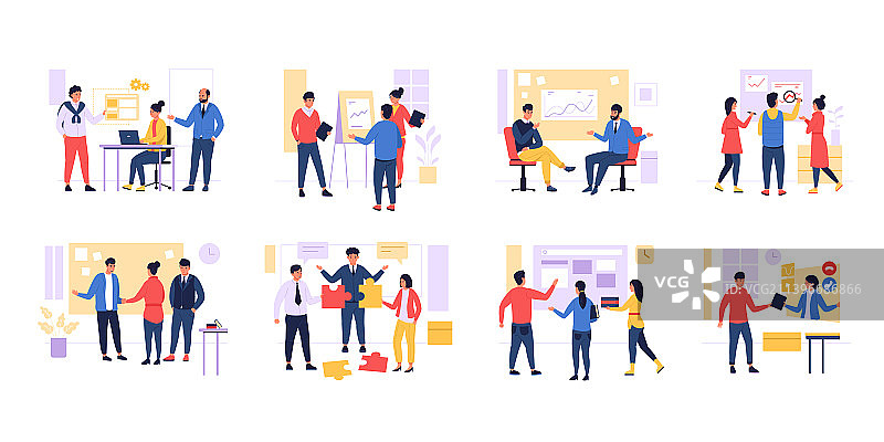 办公室商务团队合作创意概念图片素材