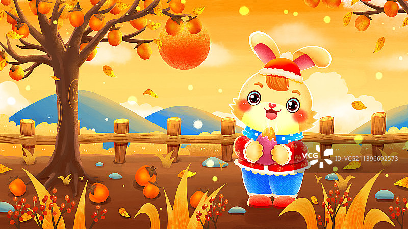 可爱新年兔年台历日历11月卡通兔插画图片素材