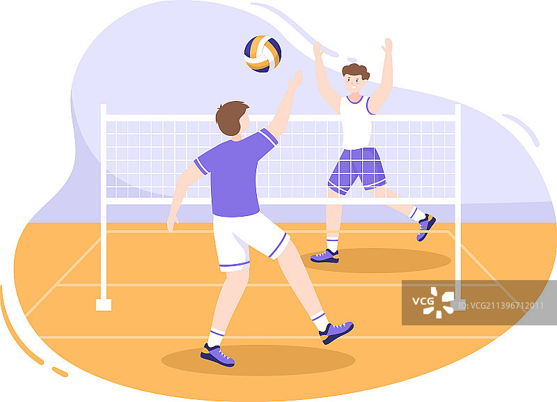 运动排球运动员进攻瞬间图片素材