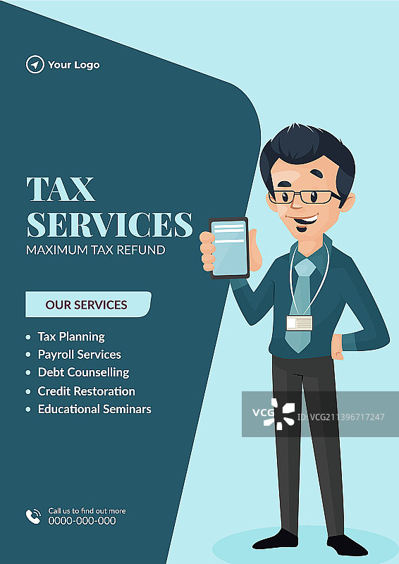 税务服务宣传单设计图片素材