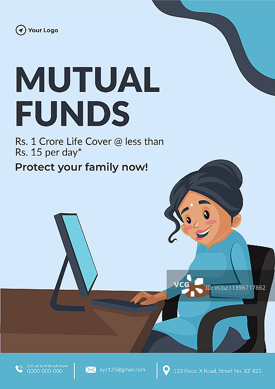 共同基金宣传单设计图片素材