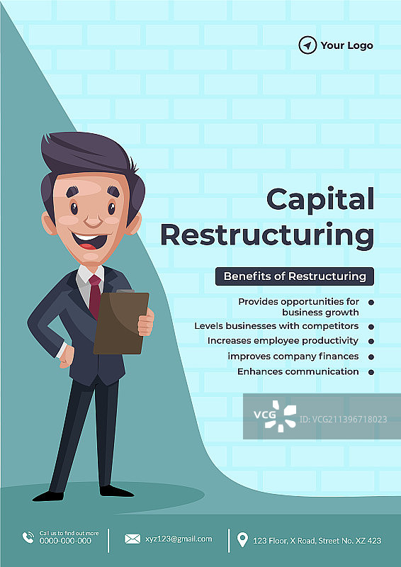 资本重组宣传单设计图片素材