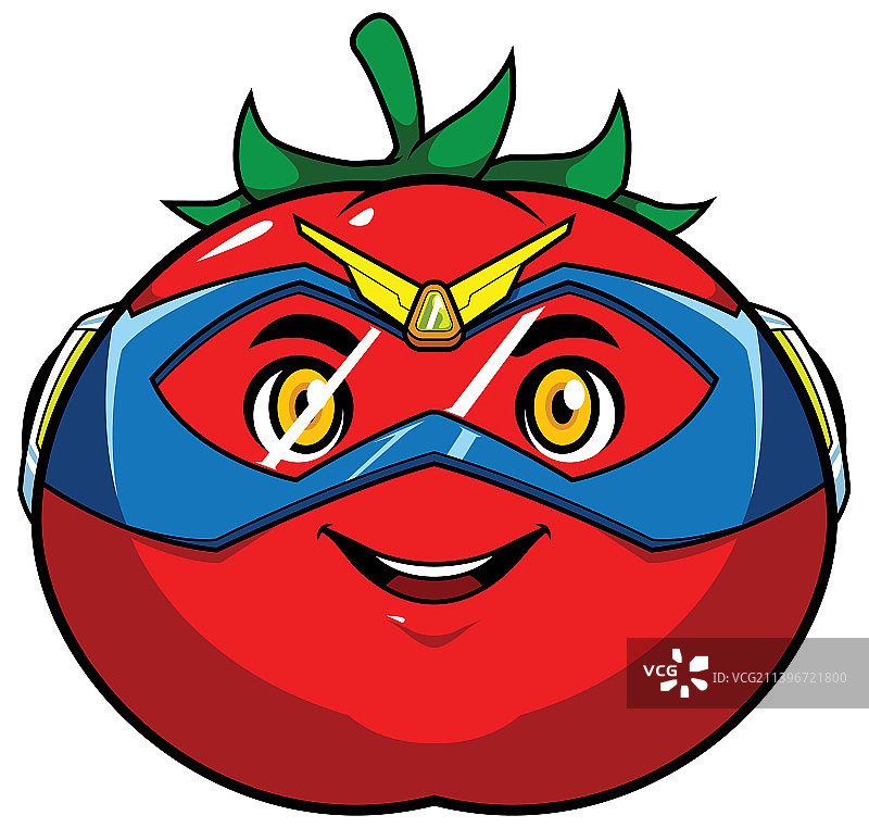 番茄超级英雄吉祥物图片素材