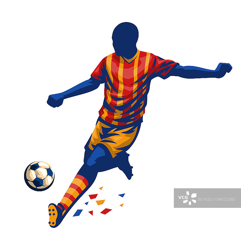 足球运动员射门图片素材