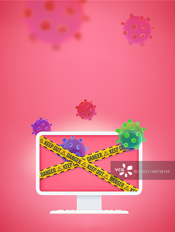 防范网络诈骗和病毒现代概念图片素材