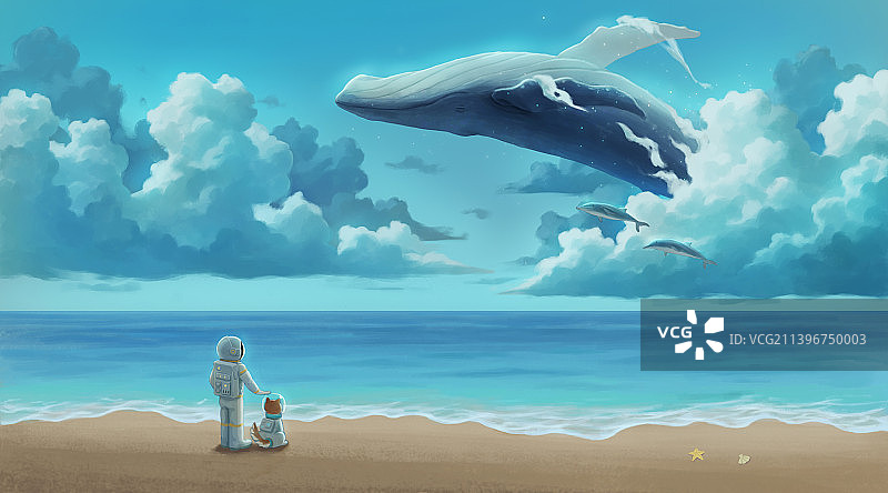 海上鲸跃图片素材