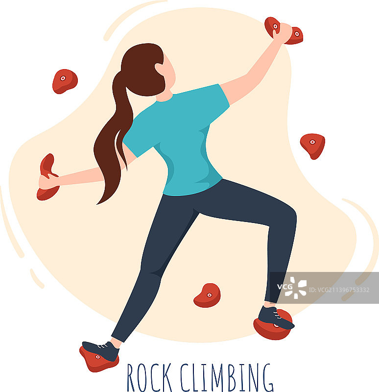 攀岩者攀登极限墙壁图片素材