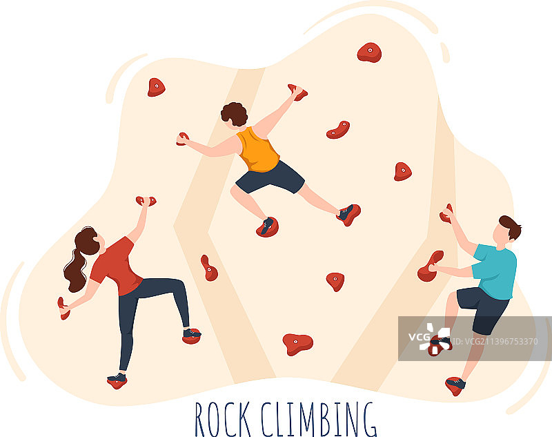 攀岩者攀登极限墙壁图片素材