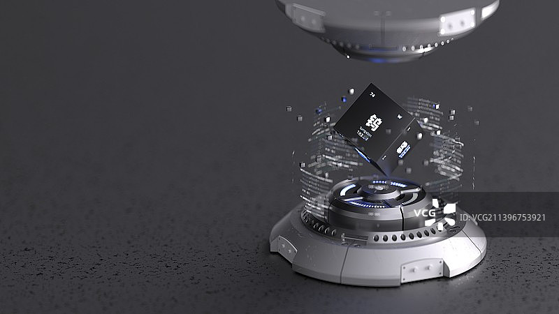 3D渲染钨元素科技感插图图片素材