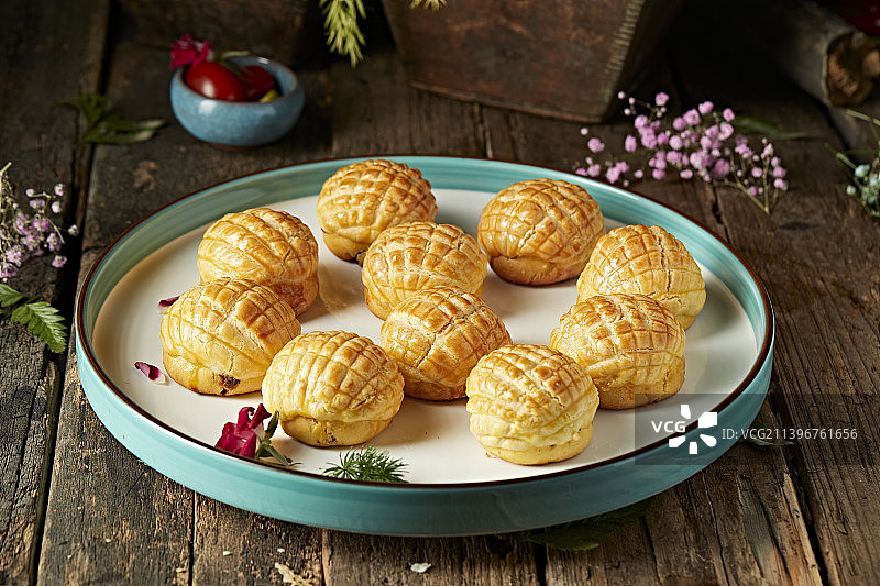 港式茶餐菠萝包图片素材