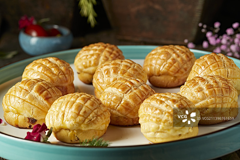 港式茶餐菠萝包图片素材