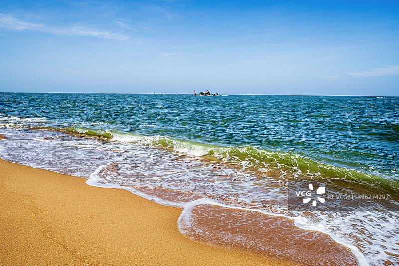 海南省琼海市博鳌镇万泉河入海口 玉带滩景区图片素材