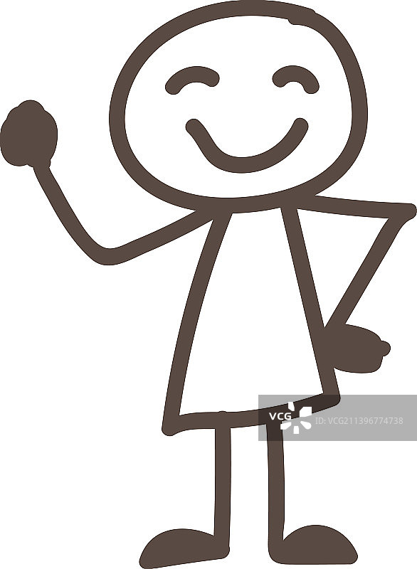 手绘人物涂鸦图标符号设计图片素材