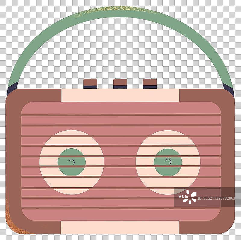 音乐节便携音响扁平插画元素图片素材