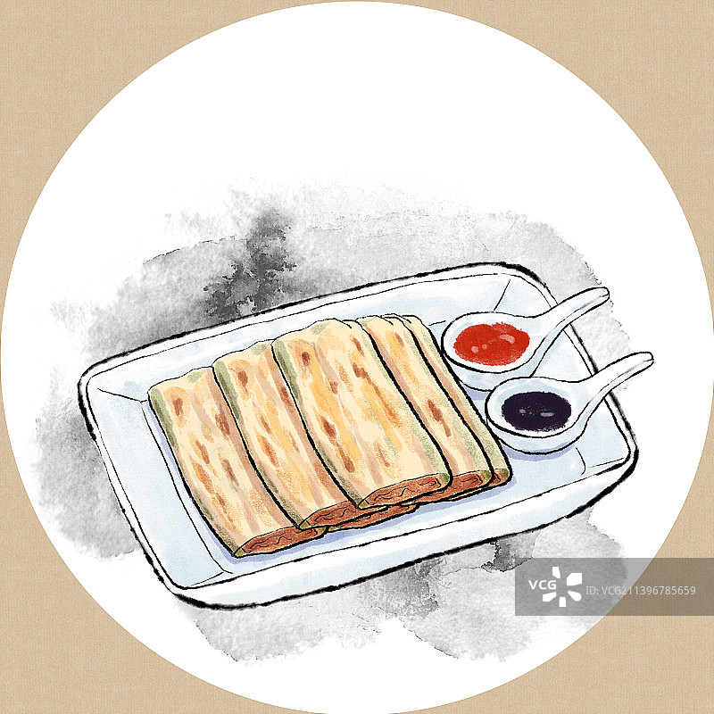 杭州美食葱包桧儿图片素材