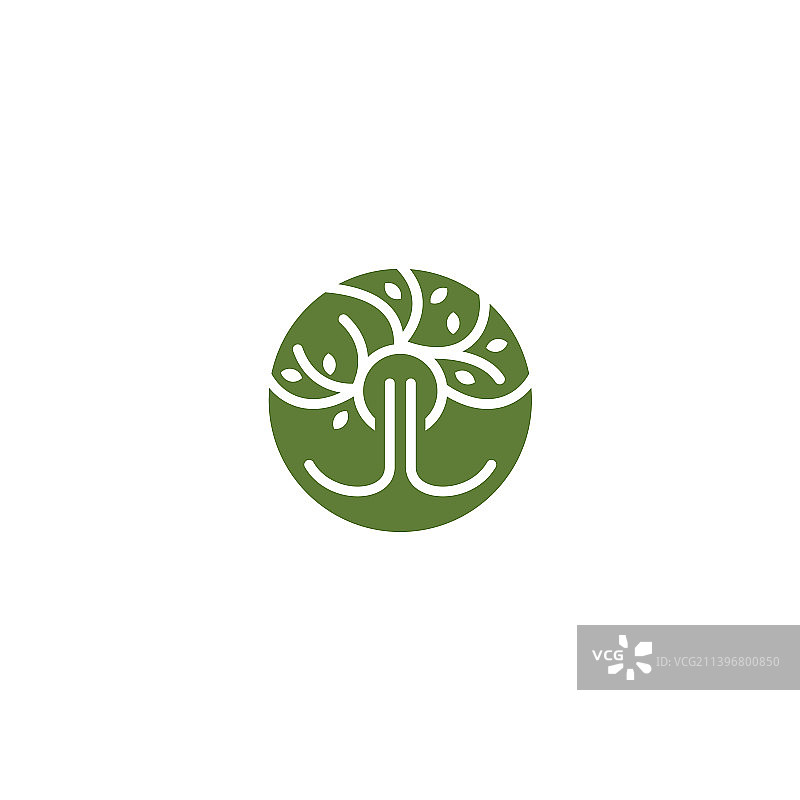 简约叶子生长logo图片素材