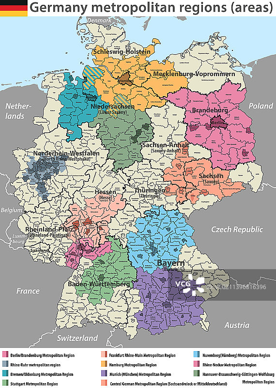 德国大都市区地图图片素材