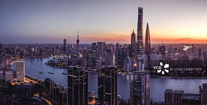 魔都日出图片素材