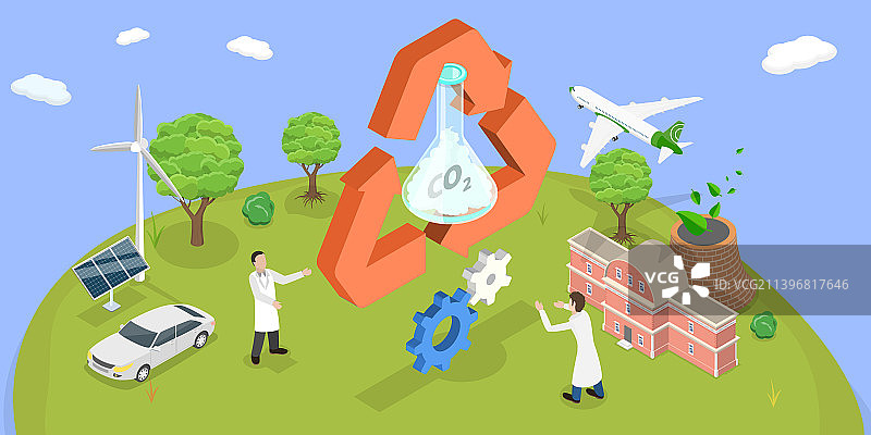 三维等距平面概念图片素材