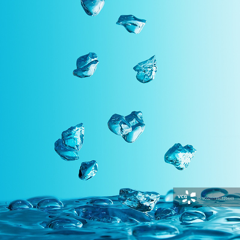 水彩艺术-水抽象背景概念图片素材