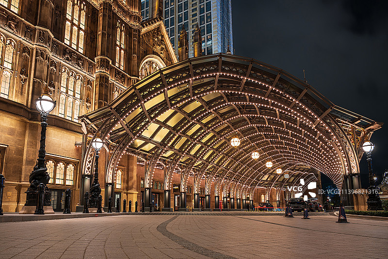 澳门伦敦人夜景图片素材