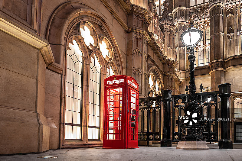 英式风情街道夜景图片素材