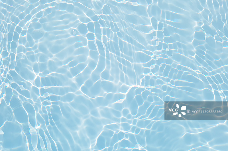 蓝色清澈水面纹理与气泡图片素材
