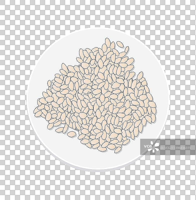 放在桌子上的小米食材插画图片素材