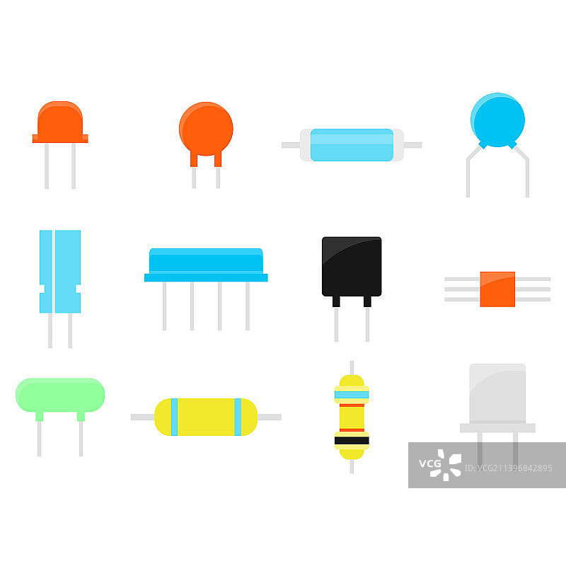 半导体芯片晶体管电阻器图片素材