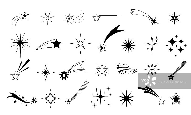 带尾巴的飞行彗星流星图标图片素材