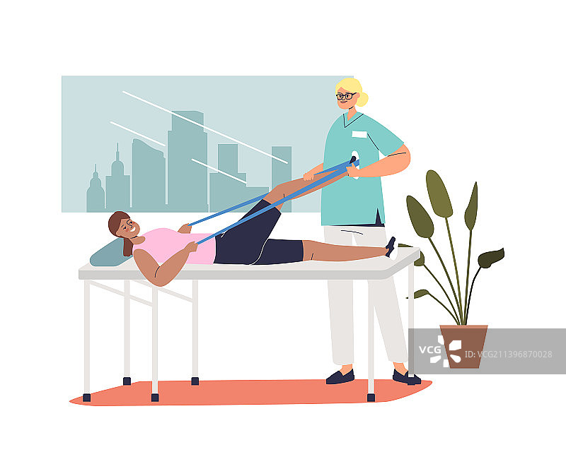 理疗康复中的病人图片素材