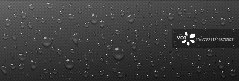 透明背景上的冷凝水滴图片素材