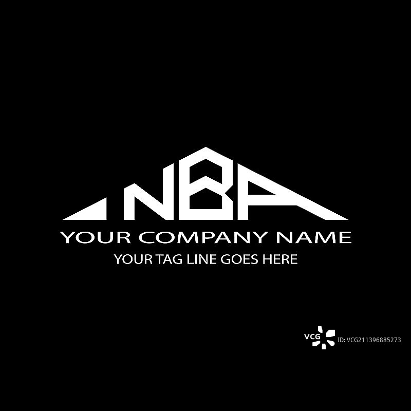 带有图案的NBA字母创意标志设计图片素材