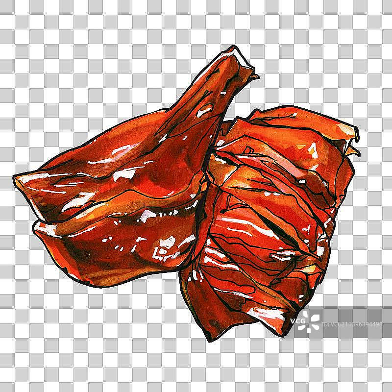 禽类料理 鸡鸭鹅肉 美味餐饮手绘菜单图片素材