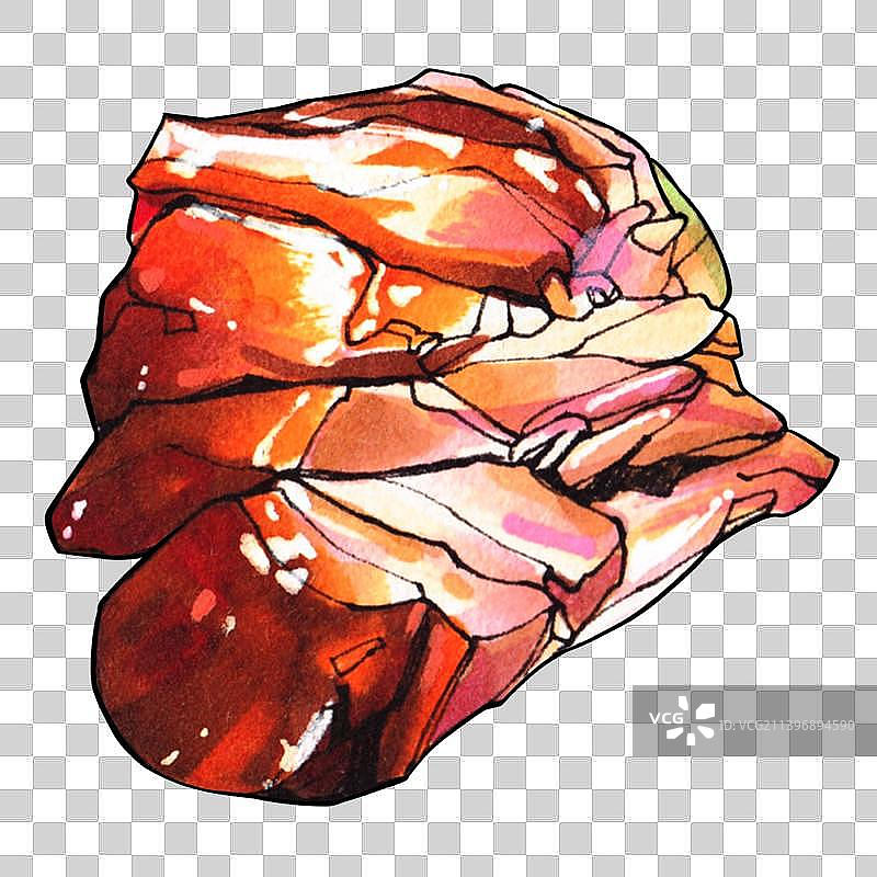 禽类料理 鸡鸭鹅肉 美味餐饮手绘菜单图片素材