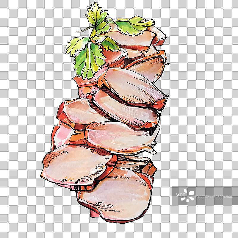 禽类料理 鸡鸭鹅肉 美味餐饮手绘菜单图片素材