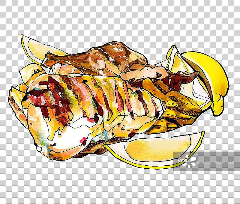 禽类料理 鸡鸭鹅肉 美味餐饮手绘菜单图片素材