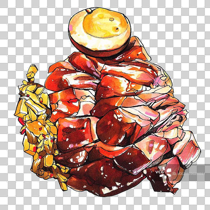 禽类料理 鸡鸭鹅肉 美味餐饮手绘菜单图片素材