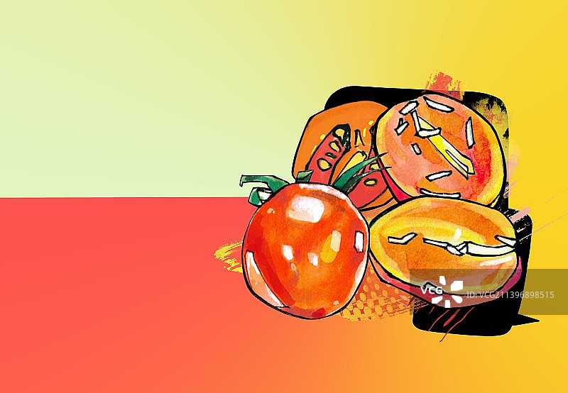 有机蔬菜水果集合 海报壁纸 健康食疗图片素材