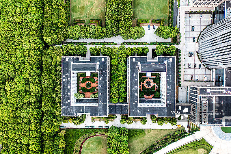 航拍上海世纪广场鸟瞰图图片素材