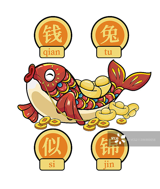 2023 钱途似锦  锦鲤鱼图片素材