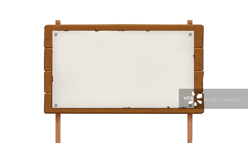 木制广告牌上的空banner样机图片素材