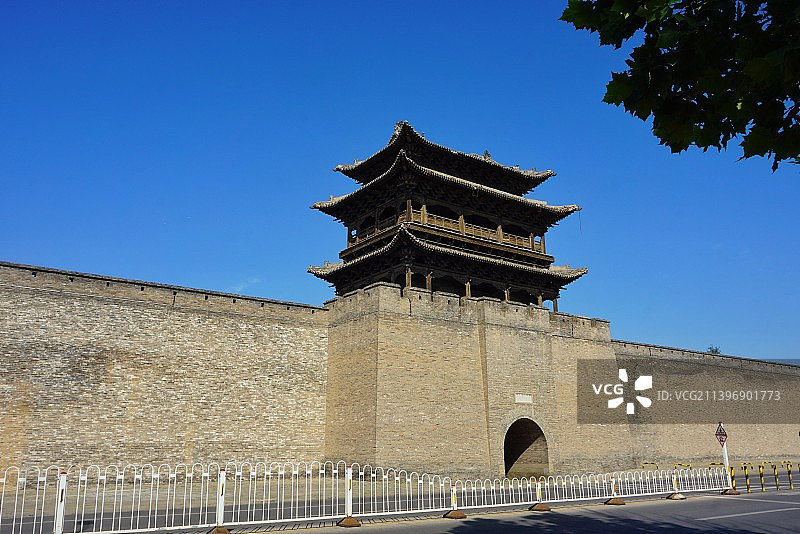 山西榆次古城西门城楼图片素材