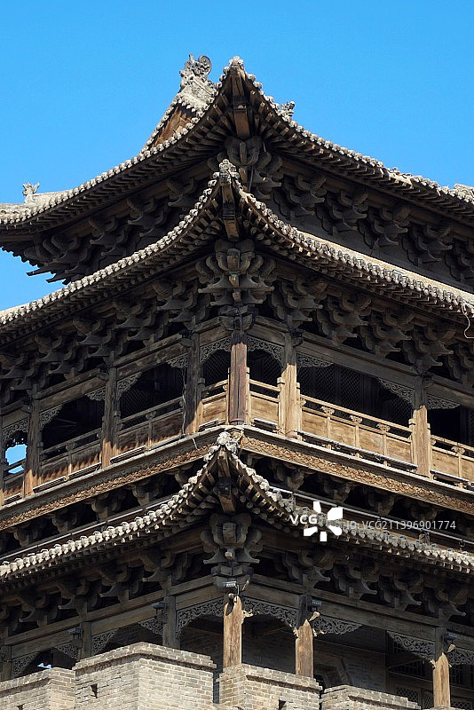 山西榆次古城西门城楼图片素材