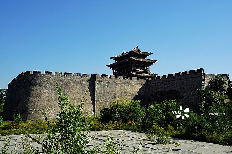 山西榆次古城西门城楼图片素材