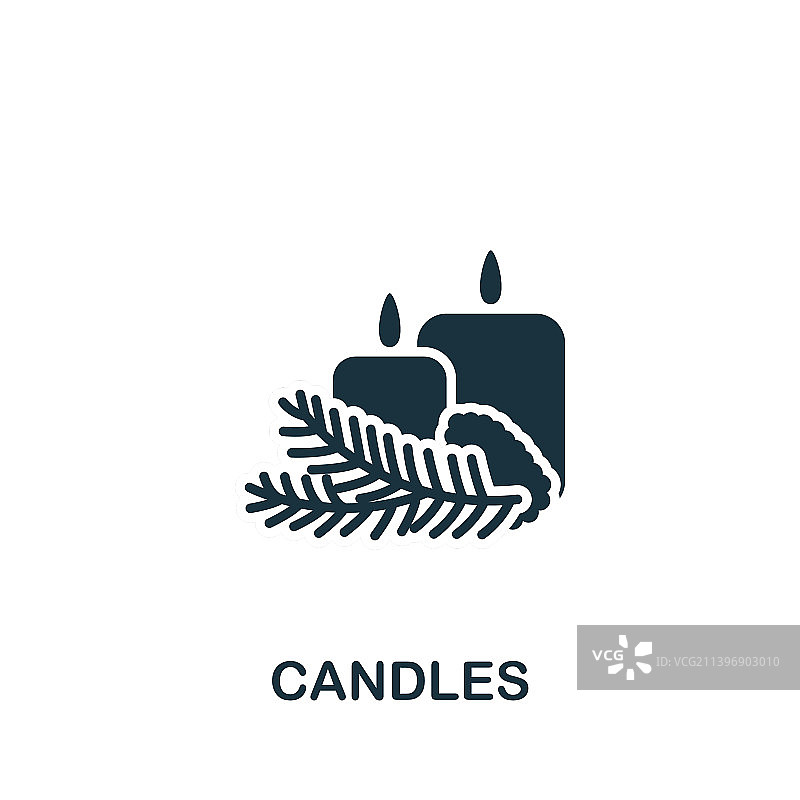 创意烛台中燃烧的蜡烛图片素材