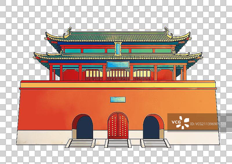 郑州古建筑免抠素材中岳庙图片素材